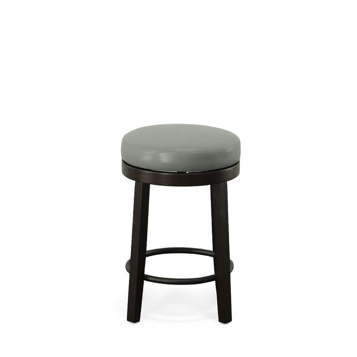 Carolina Living Era Swivel 24 Counter Stool - Set of 2 - Gray/Espresso