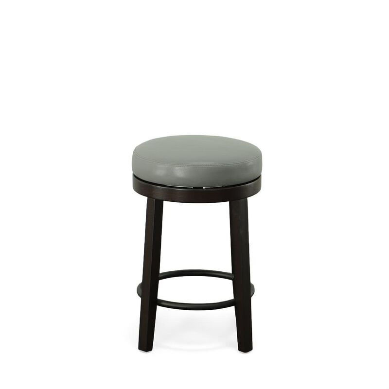 Carolina Living Era Swivel 24 Counter Stool - Set of 2 - Gray/Espresso