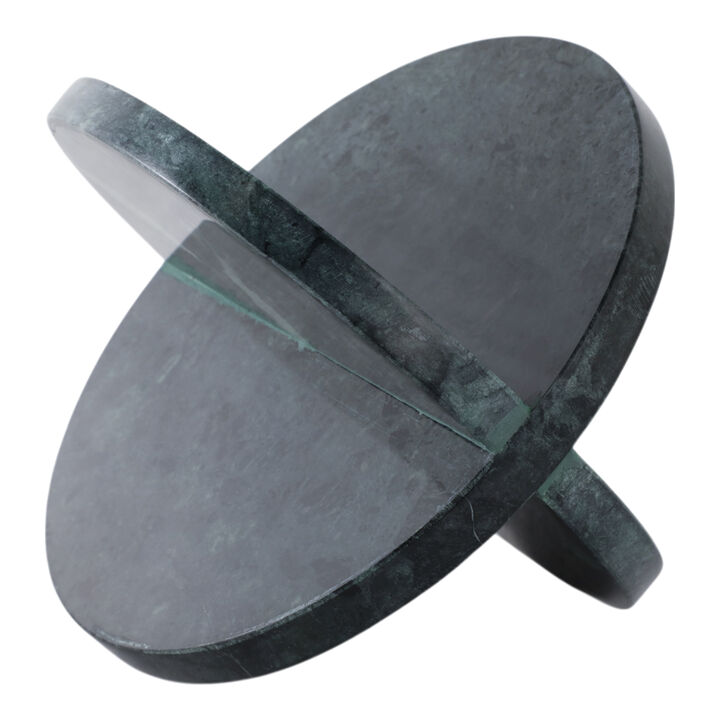 8x8" Marble Geo Object, Green