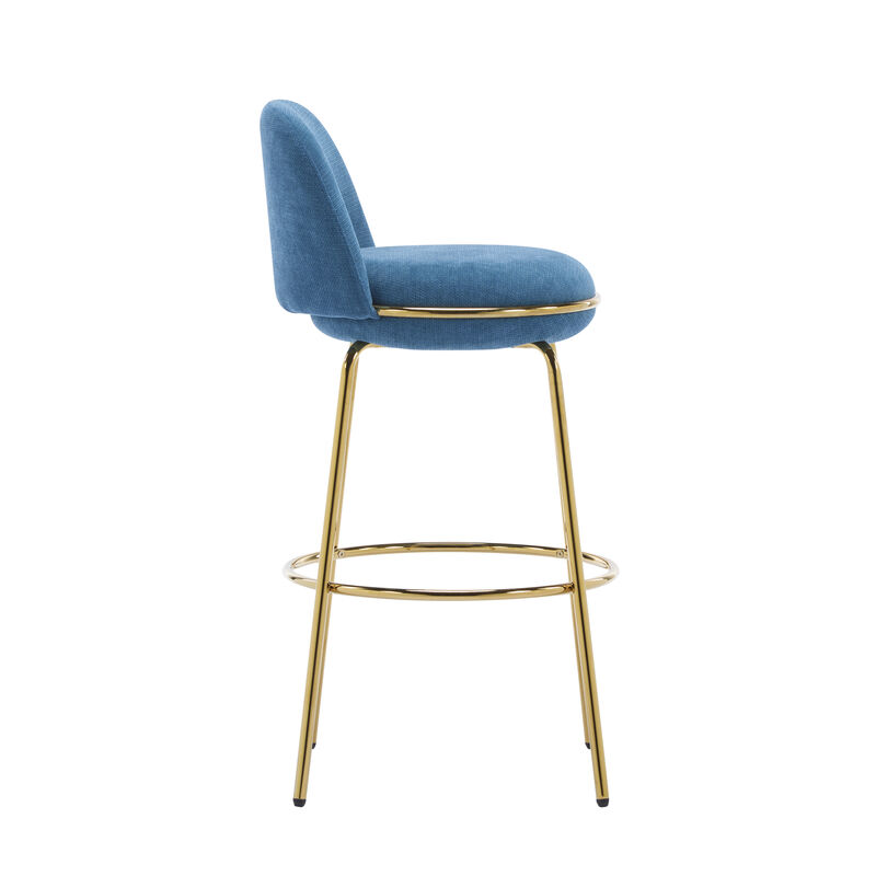 Christopher Knight Home Cobb Indoor Metal Frame Upholstered Armless Barstools (Set of 2) image number 4