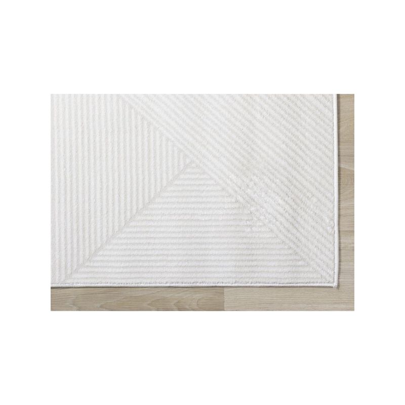 Novelle Home Holly Light Cream Diamond Block Pattern Soft Textured Area Rug, 6'7 x 9'6 image number 5