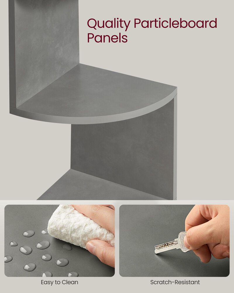 5-Tier Wall Mounted Corner Shelf for Space-Saving Storage and Display