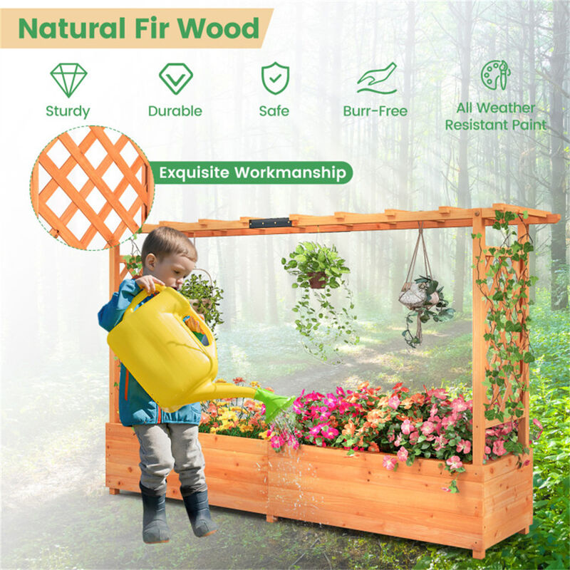 Elevated Garden Bed Raised Planter for Easy Gardening & Efficient Plant Growth