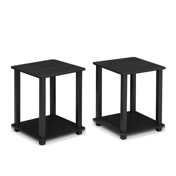 Furinno Simplistic Set of 2 End Table, Americano/Black