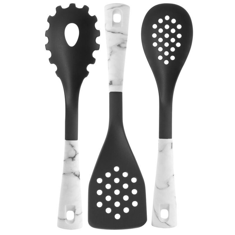 Oster 5 Piece Nylon Kitchen Tool Set in White Marble image number 2