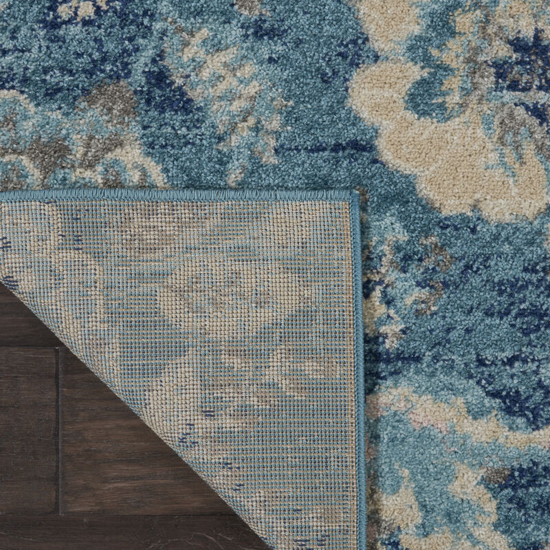 Tranquil TRA02 Turquoise 2' x 4' Rug image number 1