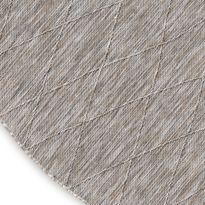 Washable Solutions WSL01 Gray/Mocha 8' x Round Rug