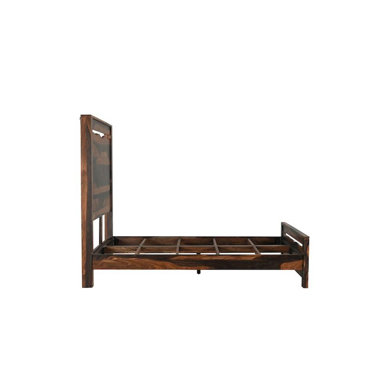 Taran Designs Marin Live Edge Solid Wood Queen Panel Bed