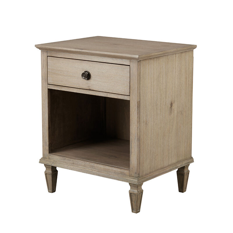 Gracie Mills Bolton French inspired Nightstand with Open Storage