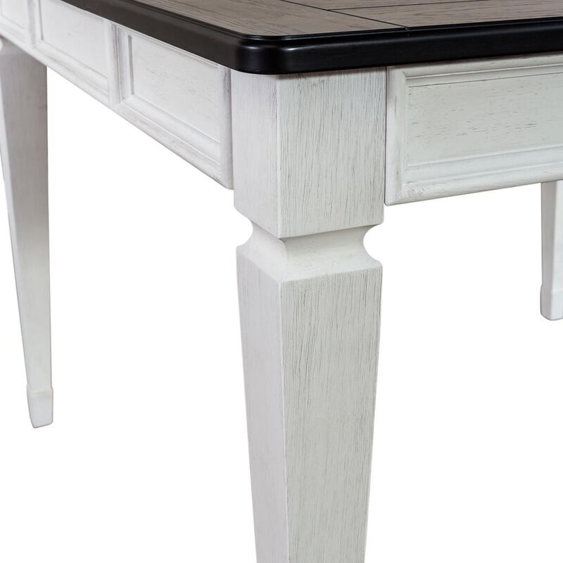 Liberty Furniture Allyson Park Counter Height Leg Table in Wirebrushed White w/ Charcoal Top image number 4