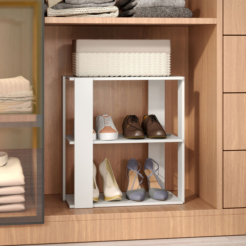Set of 2 Stackable 3-Tier Shoe Racks with Anti-Tip Design image number 4