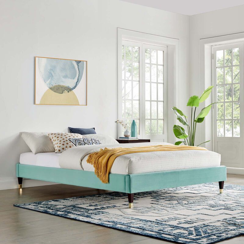 Modway - Harlow Full Performance Velvet Platform Bed Frame image number 1