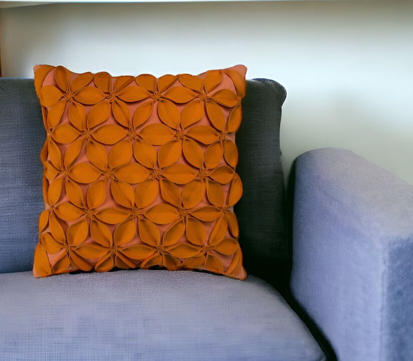 Elegant Pinwheel Down Pillow &ndash; Floral Decorative Cushion for Sofa and Chair