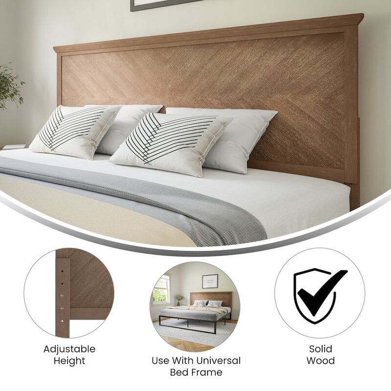 Flash Furniture Contemporary King Size Herringbone Pattern Headboard image number 7
