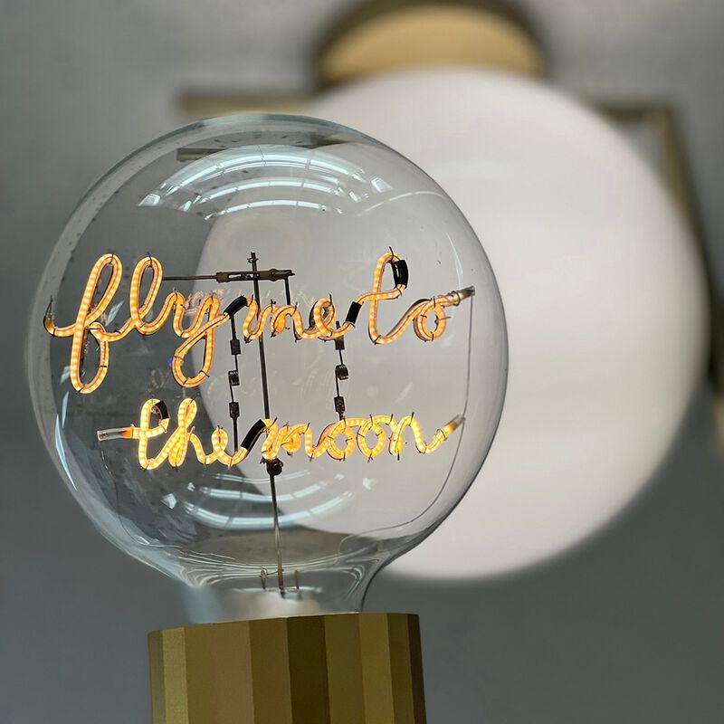 Bulb FLY ME TO THE MOON Amber with Base Table Lamp PORTABLE Pop image number 3