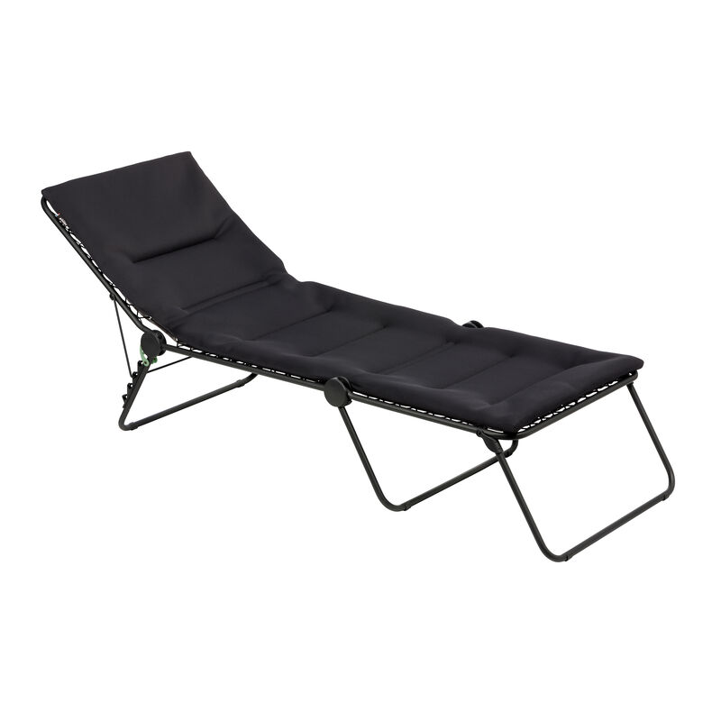Adjustable Steel Outdoor Chaise Lounge with Padded Cushion