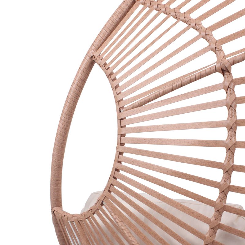 Hivvago PE Rattan Egg Swing Chair with Cushion image number 6