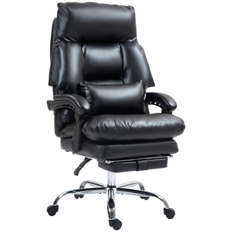 Ergonomic Massage Office Chair with Armrests and Reclining Tilt Function