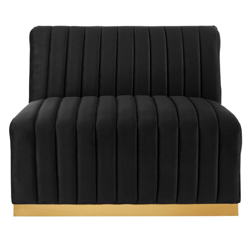 Conjure Channel Tufted Performance Velvet 5-Piece Sectional image number 7