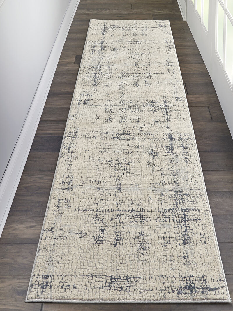 Rustic Textures RUS06 Ivory/Blue 2'2" x 7'6" Rug image number 6