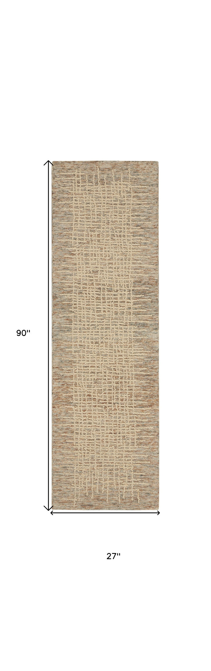 HomeRoots Wool Abstract Runner Rug image number 2