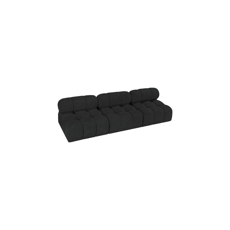 Meridian Furniture Ames Black Boucle Fabric Modular Sofa