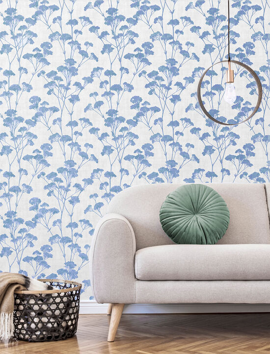 Sprig Blue Trail Wallpaper