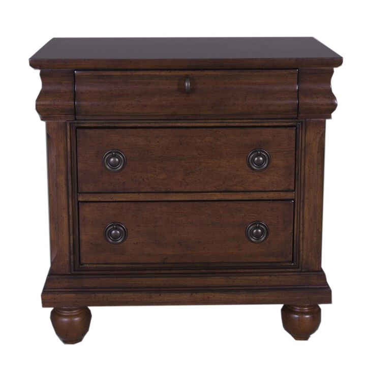 Liberty Furniture Rustic Traditions Night Stand in Rustic Cherry