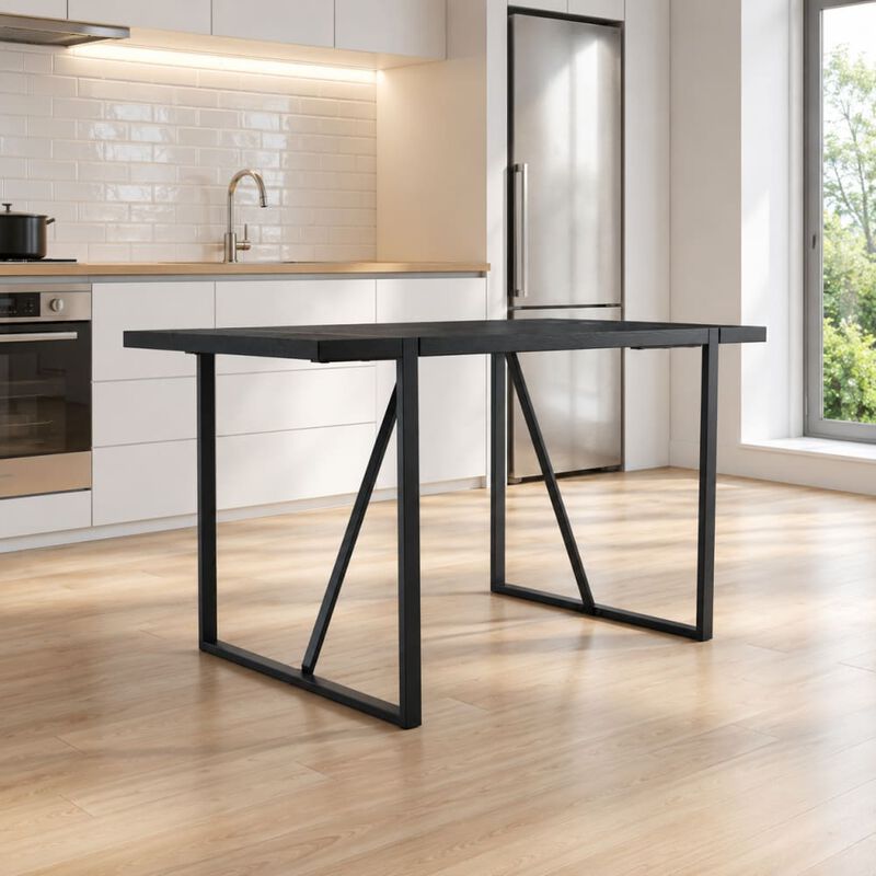 GOODSILO Rustic Industrial Rectangular Dining Table for 4 to 6 People, Thick Sturdy Tabletop with Durable Support Legs, Perfect for Kitchen, Dining Room and Living Room Spaces image number 3