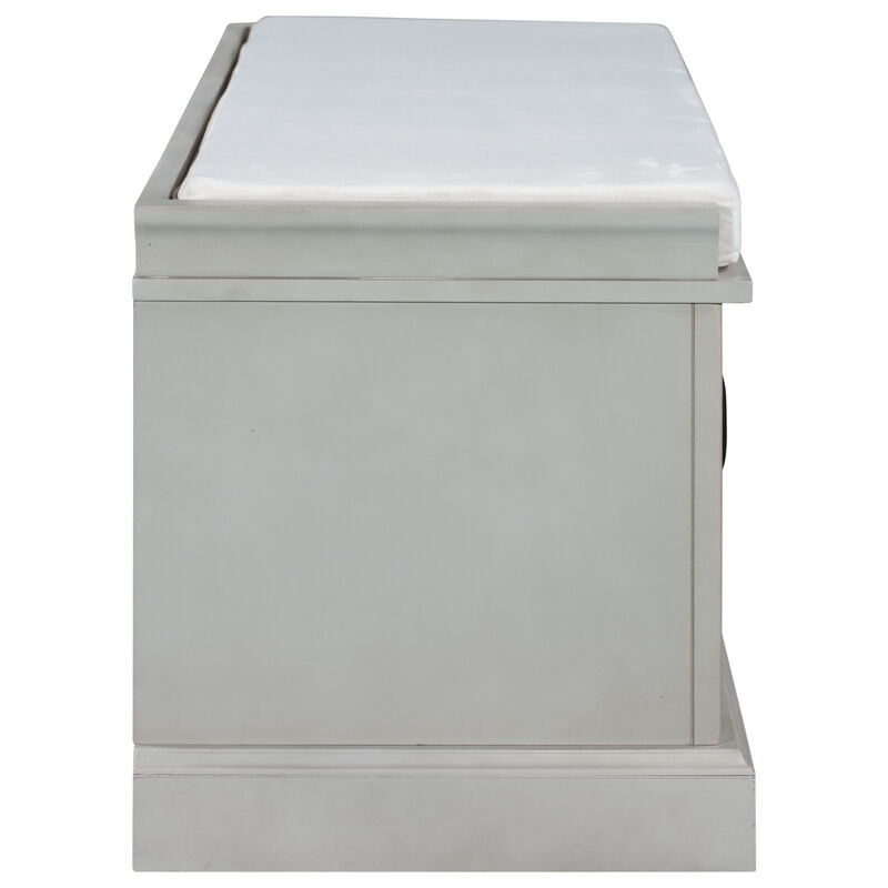 Streamdale Multi-Storage Shoe Bench with Removable Cushion image number 7