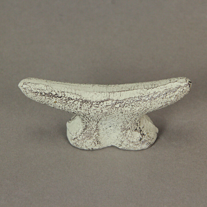 Set of 6 Antique White Cast Iron Boat Cleat Drawer Pulls: 2.5 Inches Long, Decorative Nautical Cabinet Knobs for A Stylish Coastal Accent to Your Home Decor