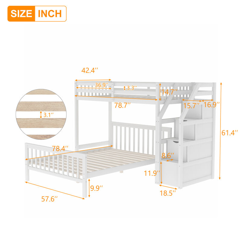 Merax Loft Bed with Staircase