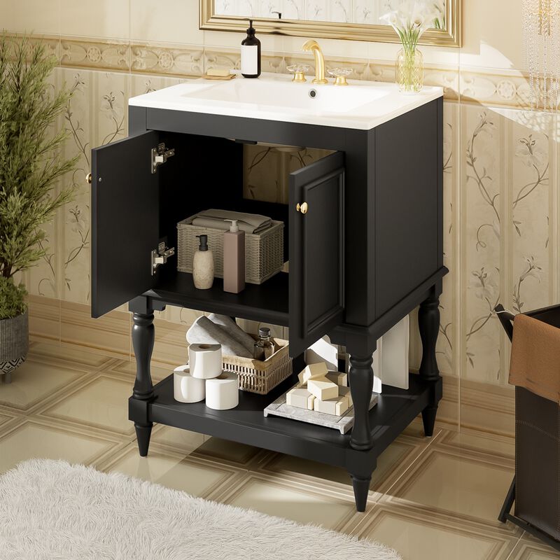 Bathroom Vanity with Ceramic Sink image number 5