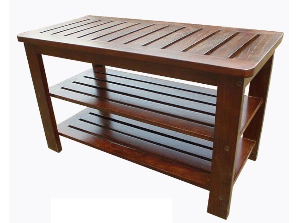 Mahogany Michaela    Shoe Bench