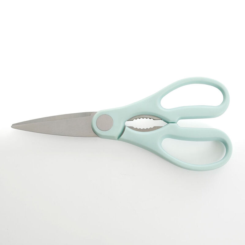 Kenmore Kane 14 Piece Stainless Steel Cutlery Set in Glacier Blue with Rubber Wood Block