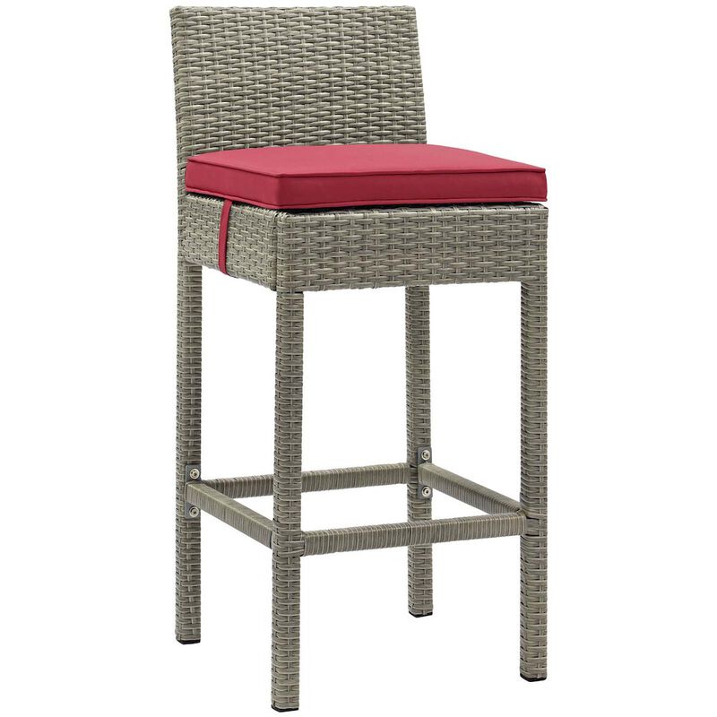 Conduit Outdoor Patio Wicker Rattan Bar Stool Set of 4 image number 1