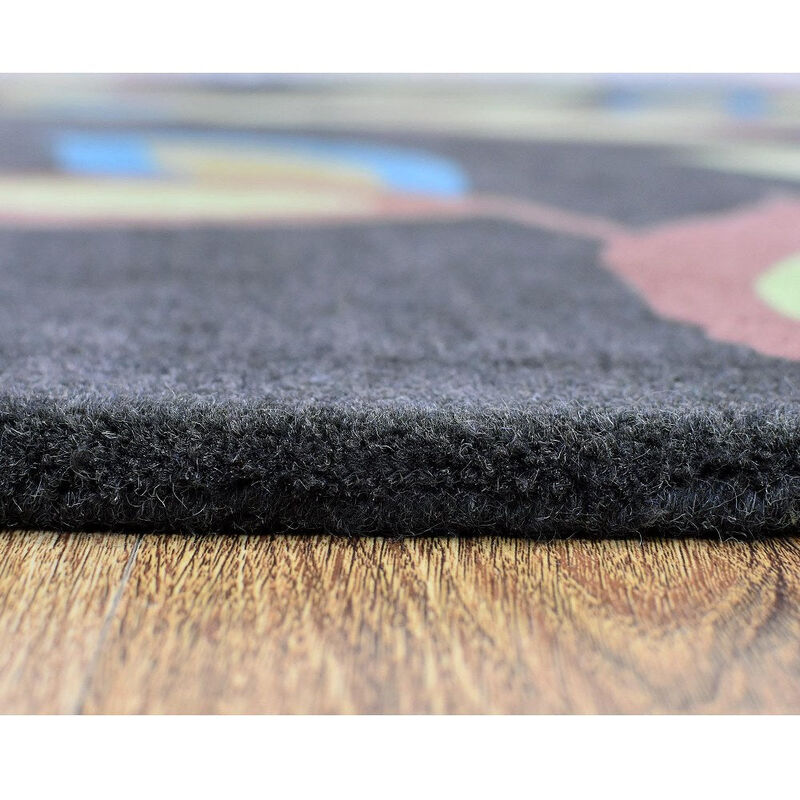 RUGSOTIC CARPETS HAND TUFTED WOOL ECO-FRIENDLY AREA RUGS  - 5'x7'6'', Rectangle Shape, Multicolor, Floral Modern Design, High Pile Thick Handmade Area Rugs for Living Room, Bed Room (K03138)