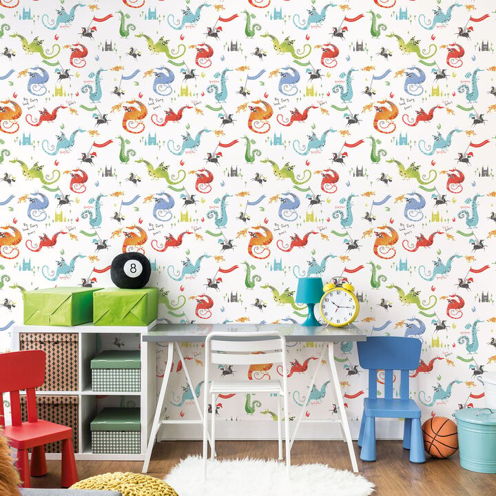 Tiny Tots 2 Dragons Multi-coloured Wallpaper G78368