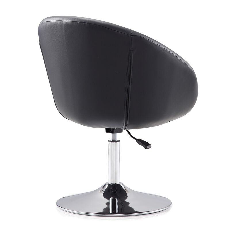 Hopper Black Swivel Accent Chair