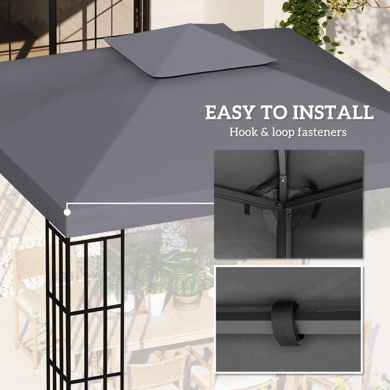 Hivvago 9.84' x 9.84' Gazebo Replacement Canopy Top Only image number 4