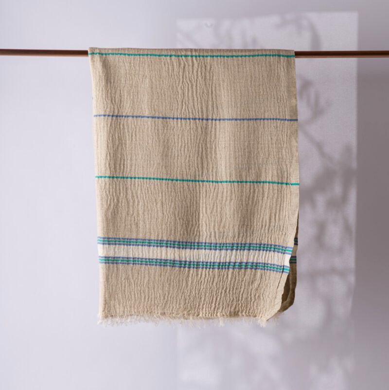Hand loomed Muslin Linen Beach Towel