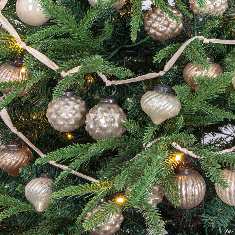 72" Embossed Mercury Glass Ornament Garland image number 1