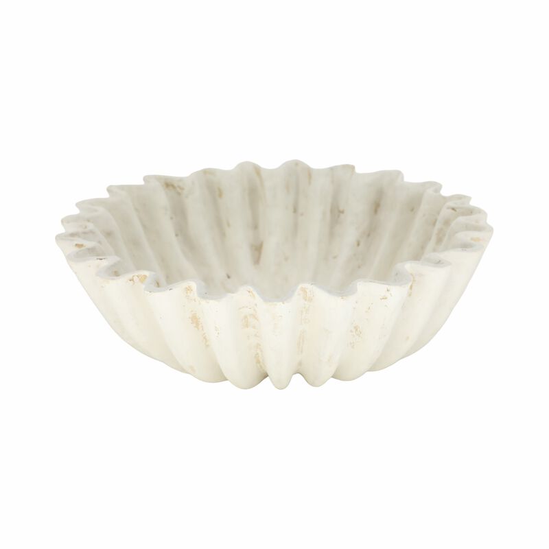 12" Fluted Paper Mache Bowl image number 0