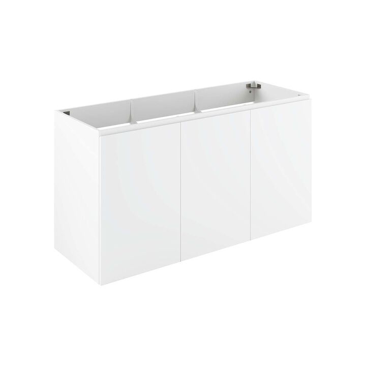 Modway Vitality 47" Particleboard Melamine Wall-Mount Bathroom Vanity in White