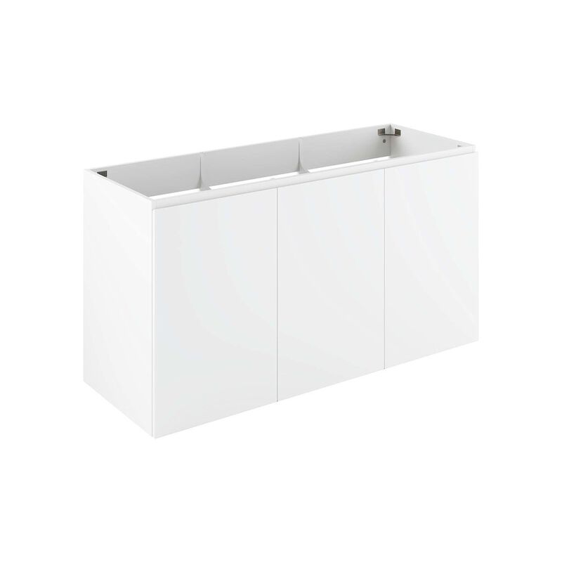 Modway Vitality 47" Particleboard Melamine Wall-Mount Bathroom Vanity in White image number 0