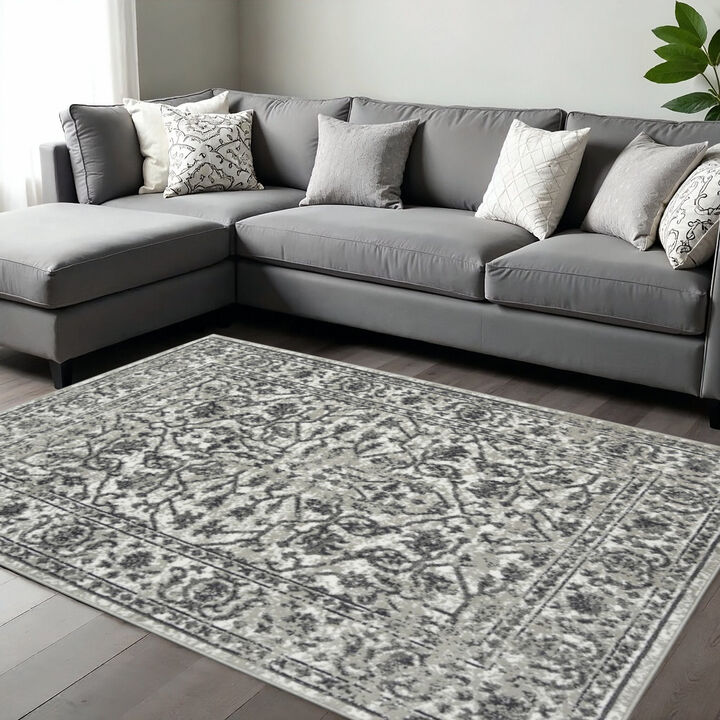 HomeRoots Floral Area Rug