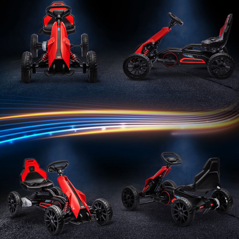 BreeBe 12V Electric Go Kart for Kids w/ Adjustable Speed image number 6