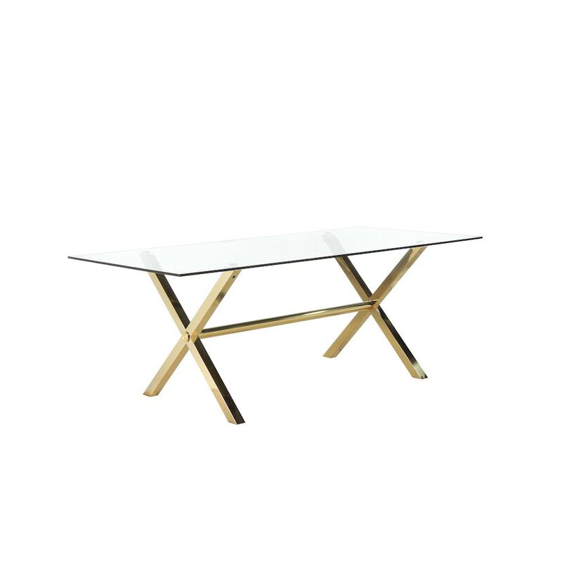 Pangea Home Gold Beverly Dining Table
