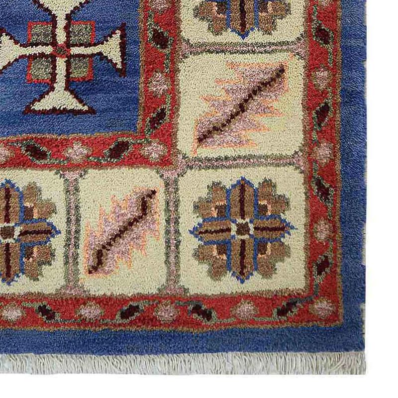 RUGSOTIC CARPETS HAND KNOTTED WOOL & SILK ECO-FRIENDLY ORIENTAL AREA RUGS  - Rectangle Shape, Classic Oriental Traditional , Low Pile Handmade Area Rugs (AF0110) image number 3