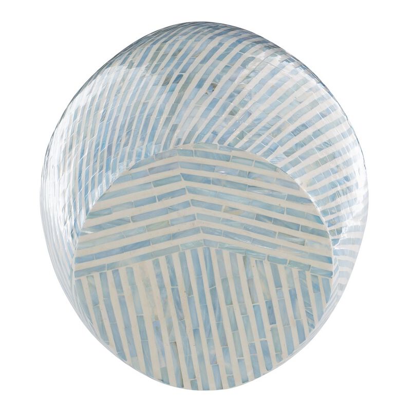 Linon Prianna Mosaic Capiz  Drum Table image number 3